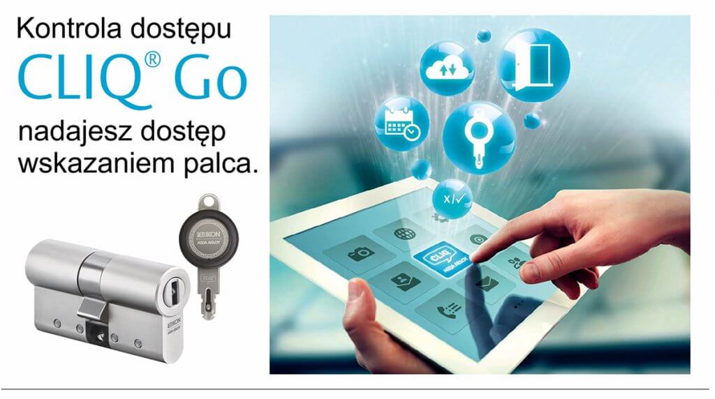 Kontrola dostępu CLIQ Go – nadajesz dostęp wskazaniem palca, wkładka IKON CLIQ Go z kluczem