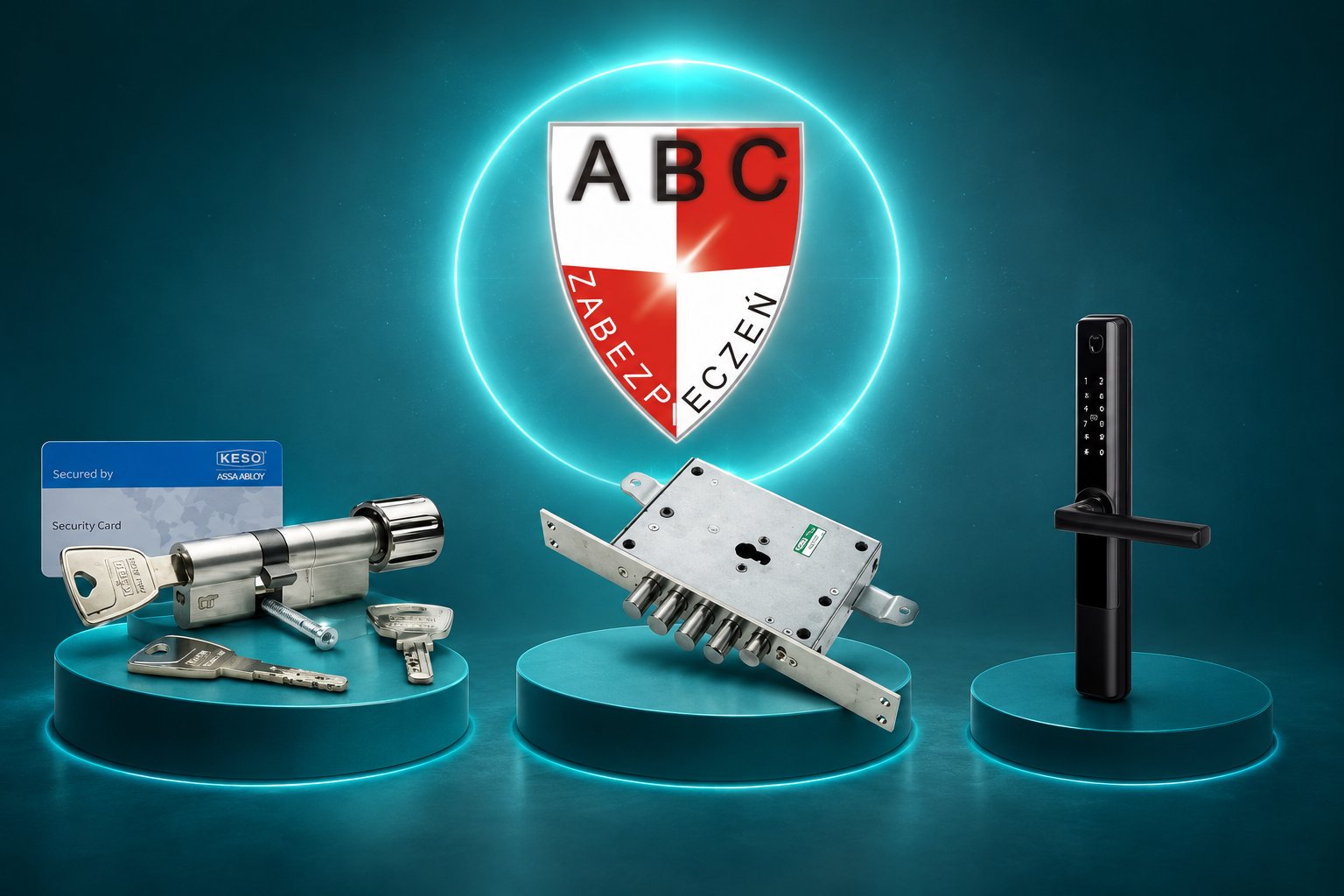 Szeroki asortyment produktów ABC Zabezpieczeń – wkładki KESO, zamek wielopunktowy i zamek elektroniczny