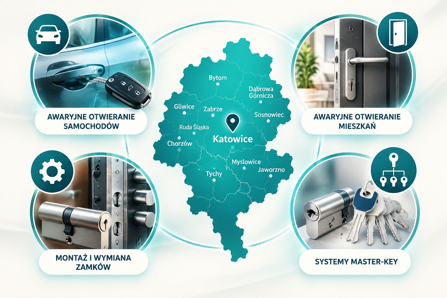 Usługi ślusarskie ABC Zabezpieczeń na Śląsku – otwieranie samochodów i mieszkań, montaż zamków, master-key