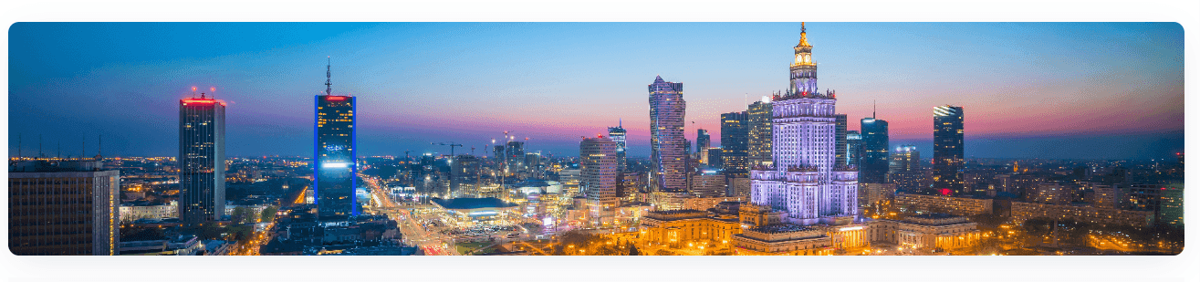 Panorama nocna Warszawy Panorama nocna Warszawy